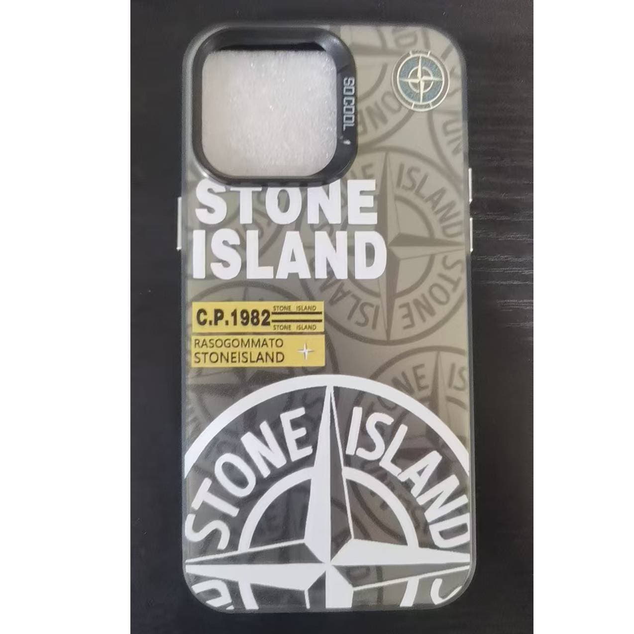 Étui de téléphone portable tendance pour iPhone 16Promax Label16 Couleur Argent IMD