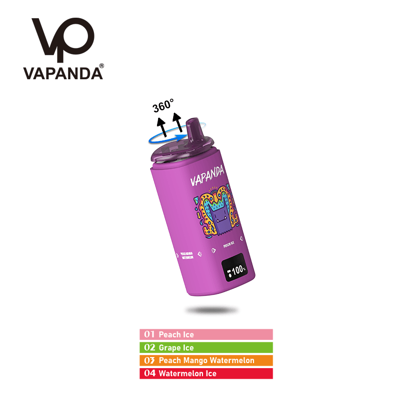 10 pièces 4in1 saveurs variables Vapanda jetable Vape Pod 120K 300K 500K pour une cigarette électronique