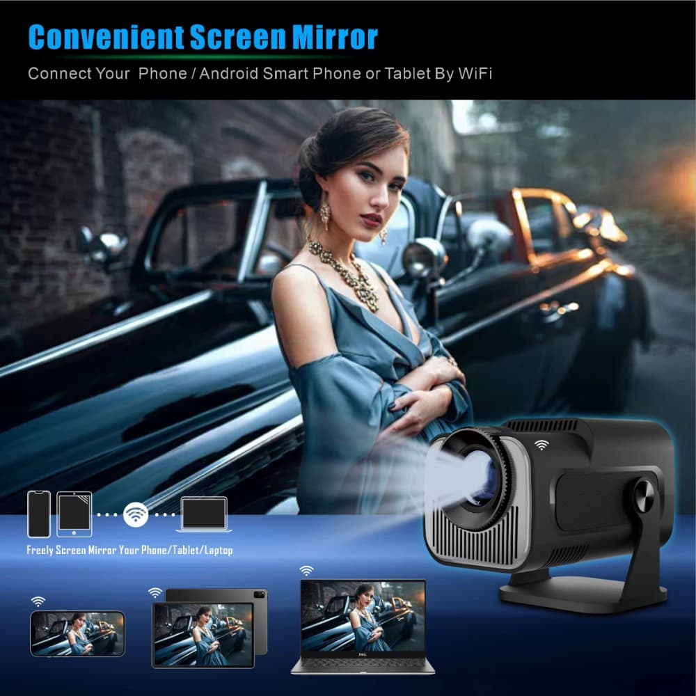 HY320 Mini Video Proyector Full HD Home Smart Portable Projector 4k Wifi Mobile Wireless Mirroring Hy320mini Update From Hy300