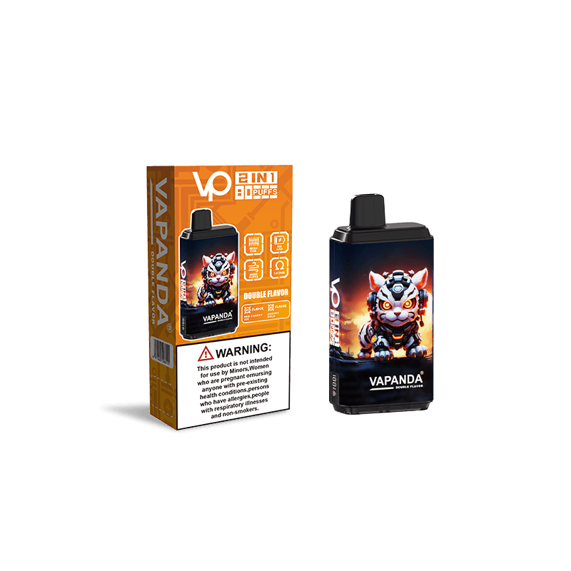 Lot de 10 cigarettes électroniques jetables Vapanda Double Saveur 80K 120K