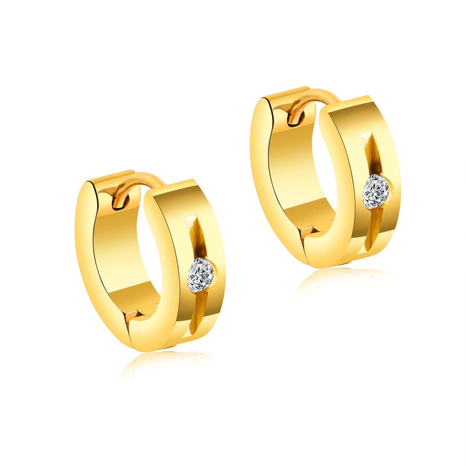 Men's Jewelry Fashion Simple Personality Trend Black Earrings Hip Hop All Match Titanium Steel Trend Men And Women Earrings