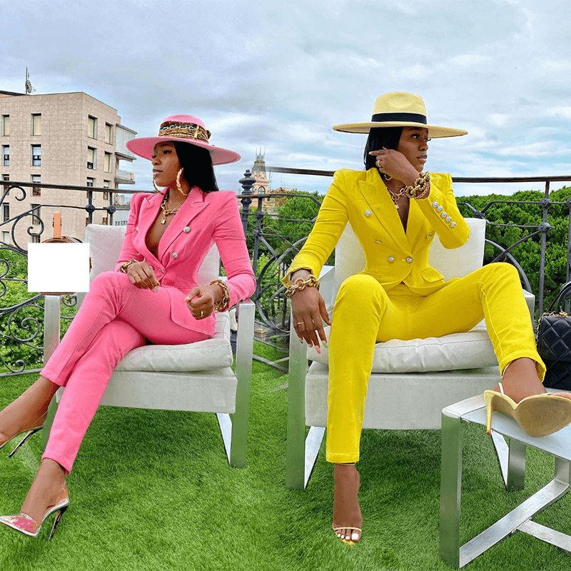 Women's Clothing spring and autumn casual blazer, straight pants two piece suit