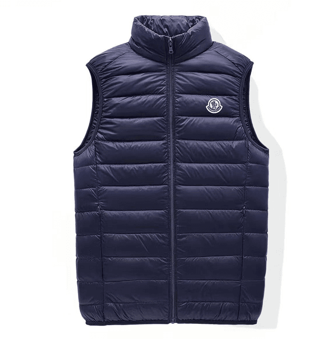 Doudoune sans manches légère Moncler pour homme, col montant, matelassée, idéale pour l'automne et l'hiver. Veste chaude, compacte et facile à t