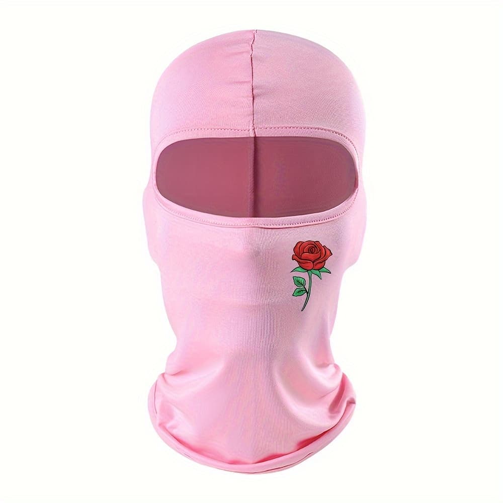 Cagoule à imprimé rose, coupe-vent et résistante au soleil, idéale pour le cyclisme en plein air et les voyages