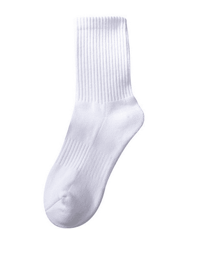 Chaussettes en coton respirant pour hommes et femmes - Chaussettes de sport confortables (cheville/mi-mollet/dessus du mollet) en noir et blanc class