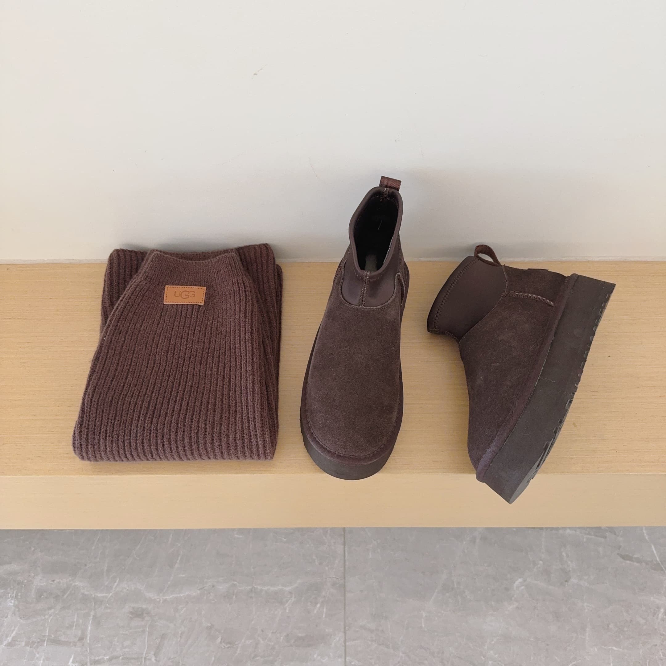Nouveauté hiver 2026 UG : Bottes chaussettes tricotées polyvalentes et élégantes, au look décontracté, à l’allure de guêtres et à semelle