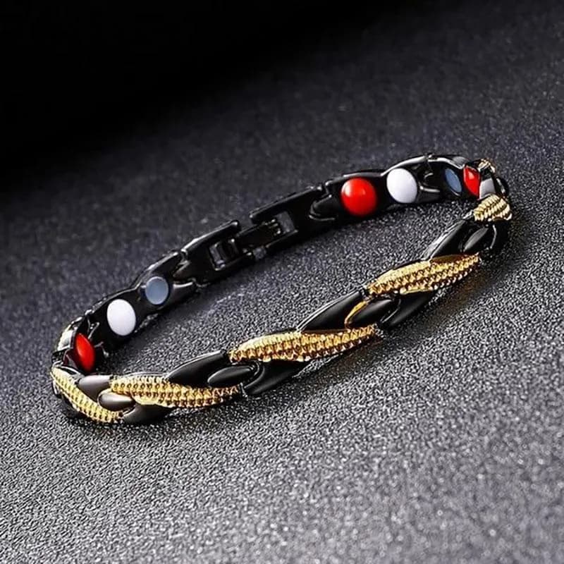 K, Chain Trendy 4 Colors Weight Loss Energy Magnets Jewelry Slimming Bangle Bracelets Twisted Magnetic Therapy
