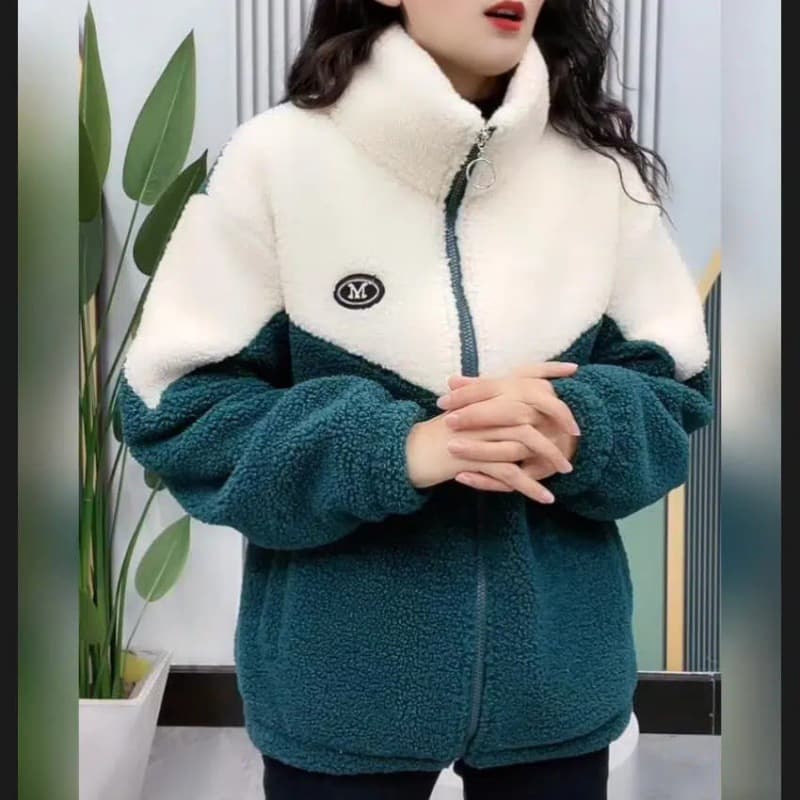 Women's Clothing Women's Jacket Casual Cotton Coat Plus Velvet Thickened Stand Collar Zipper Autumn And Winter High End Women's Jacket Wear