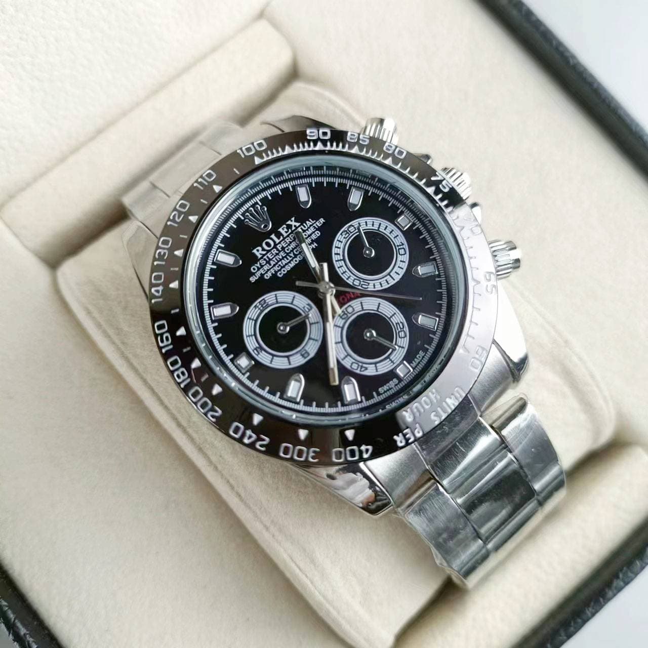 Montre Daytona pour homme, bracelet en acier, tendance et professionnelle