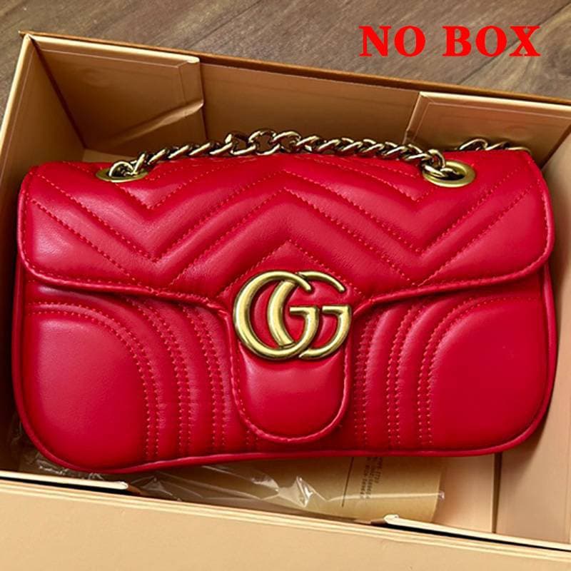 GG Marmont Double G Logo chaîne rabat sac épaule sac à bandoulière décontracté sortie fête sociale dames sac à main 24*14*6 cm