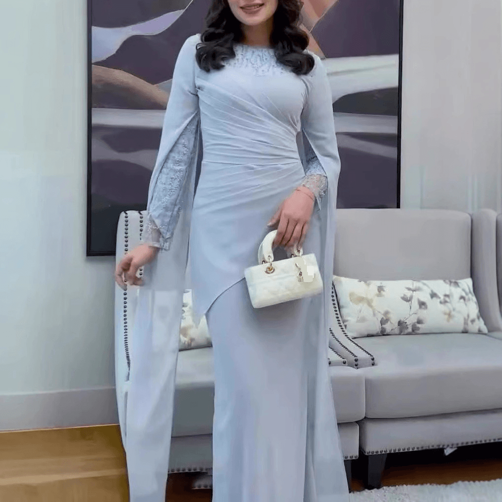 Women's Clothing Simple Fashionable Short Robe Top High Waist Dress Two Piece Suit
