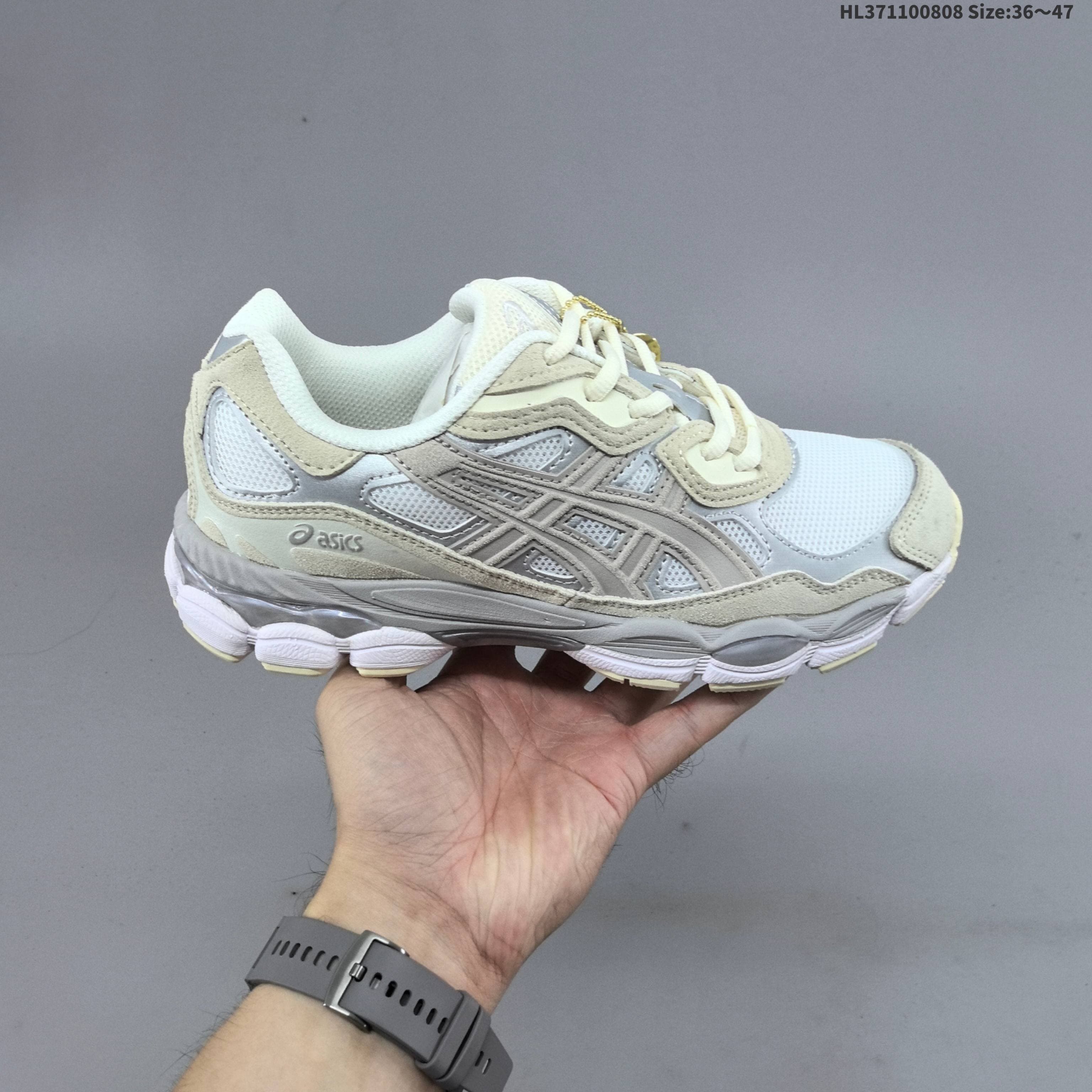 Chaussures de running Asics NYC Gels NYC Sneakers Cream Solar Power Pure Sier Outdoor Sneakers Sports Athleisure Trainers Fashion Daily Outfit 36-47