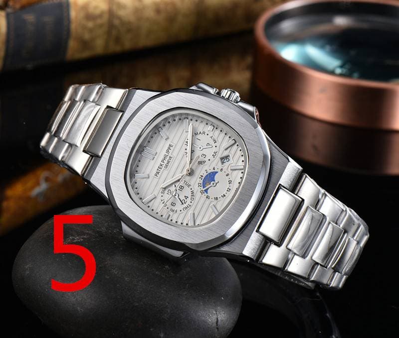 [NAUTILUS] Montre de luxe pour homme, montre-bracelet à quartz, étanche, avec calendrier, pour le sport, les loisirs, la mode, le travail, 5740/1G
