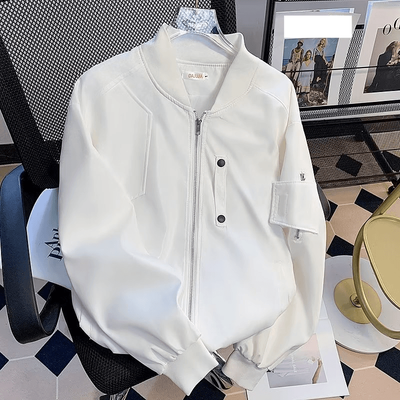 Men's Clothing Loose Pilot Jacket Versatile Men's & Women's Lightweight Bomber Jacket - Stylish Unisex Aviator Coat With Hood For Spring & Fall​