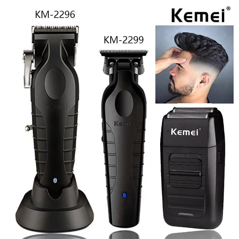 Kemei KM-2296 KM-2299 KM-1102 Professional Hair Clipper Kit Electric Shaver Male Hair Cutting Machine Men’s Trimmer Machine YCDC