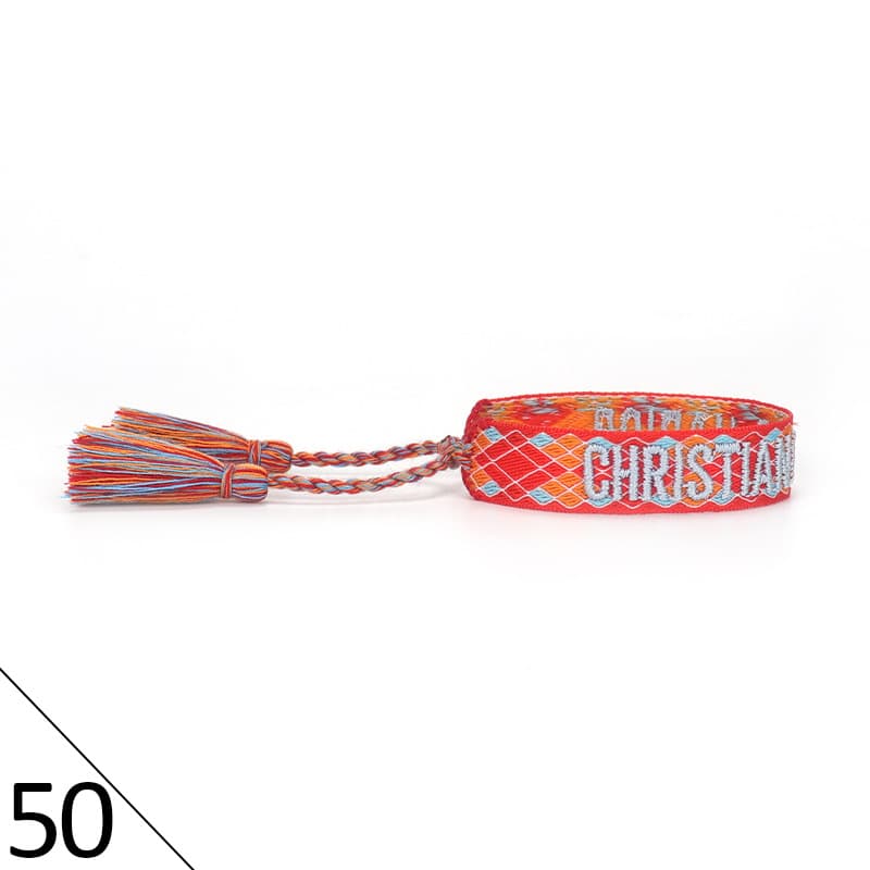 Bracelet unisexe tendance avec lettres tressées