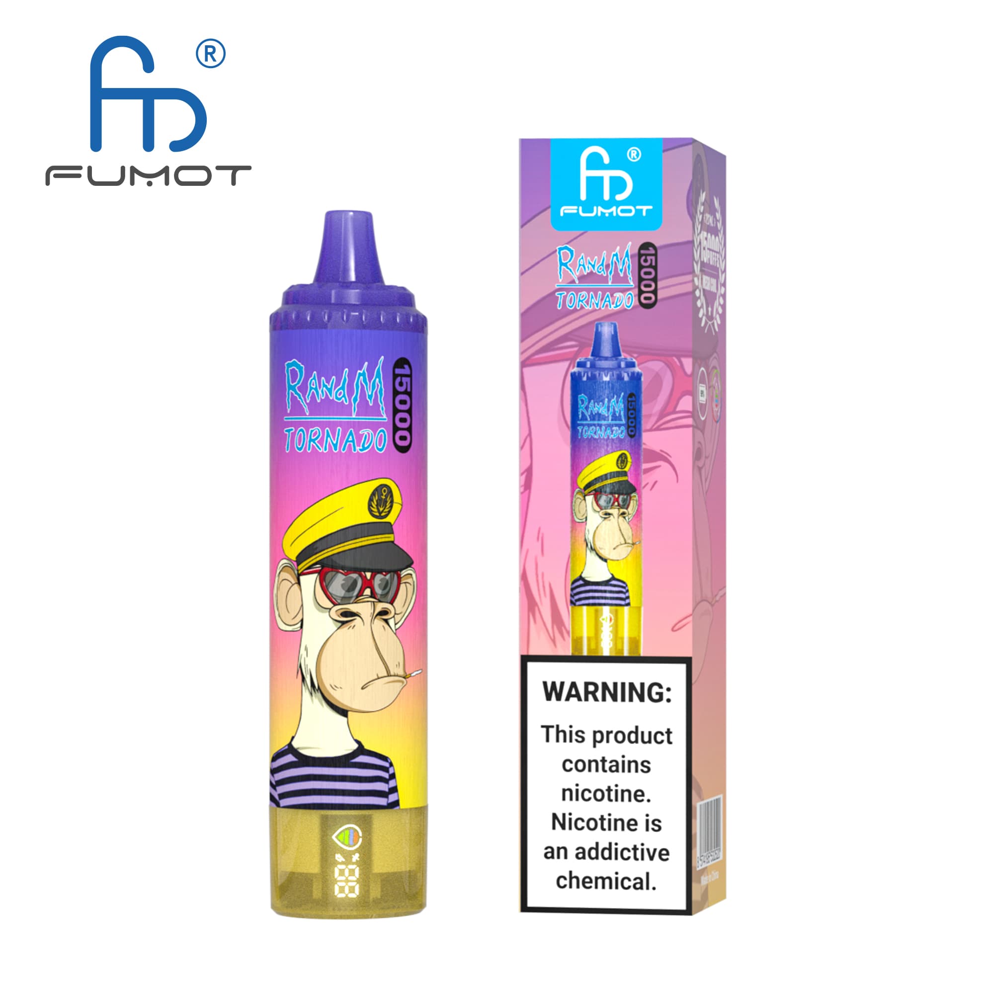 15PCS 15000 Puffs RANDM TORNADO Fraise Kiwi Saveur Fruitée Jetables Vape Cigarettes Électroniques Appareil Kit De Démarrage