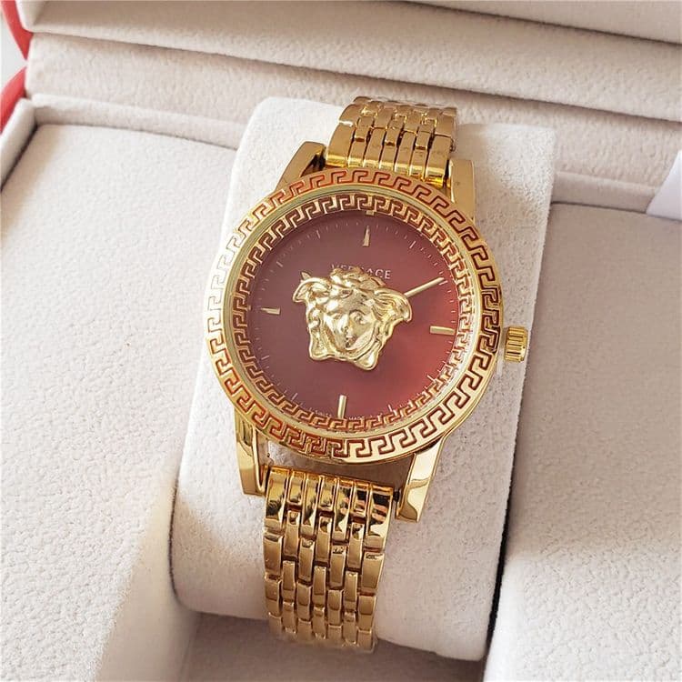 Montre à quartz classique de marque de luxe avec grand logo pour femme, cadeau de Noël