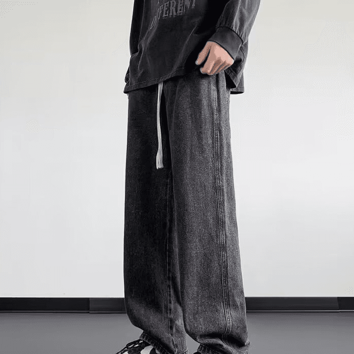 Vêtements pour hommes été nouveaux pantalons en denim amples et décontractés pour hommes