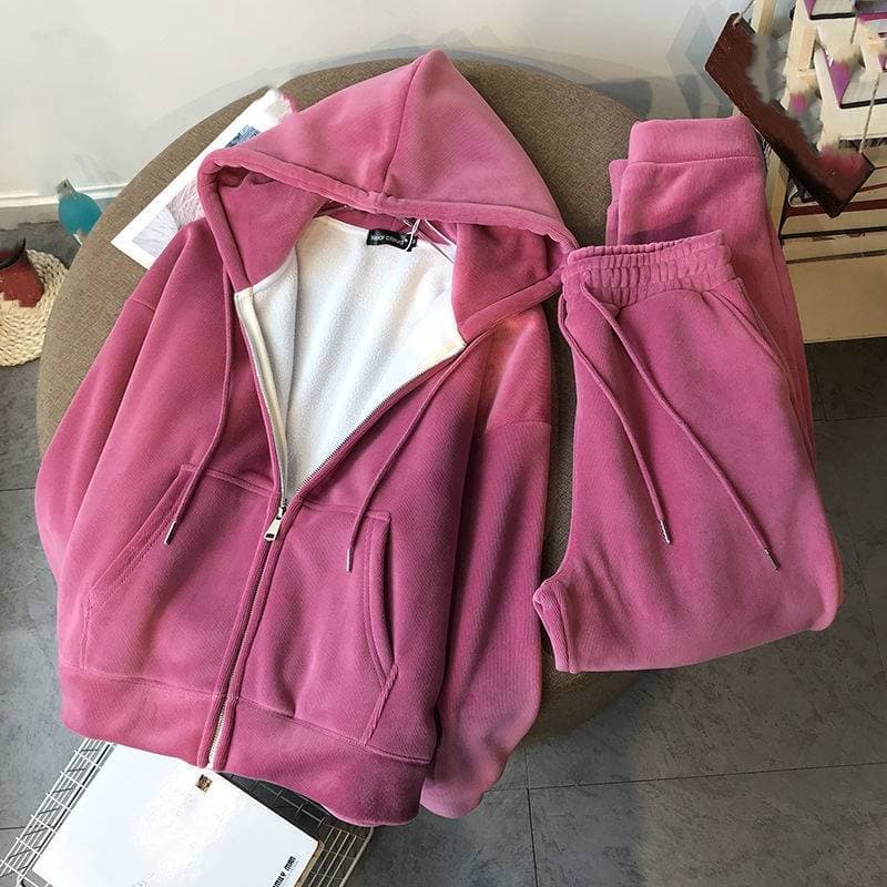 Women's Clothing new velvet thickened zipper sweater