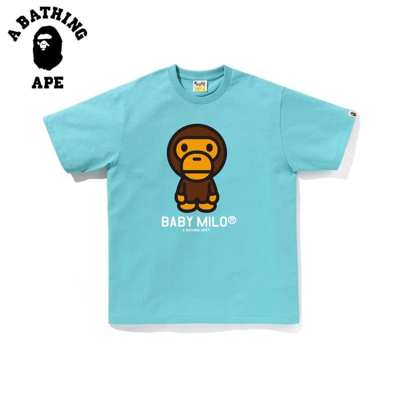 T-shirt à manches courtes pour homme avec imprimé singe de dessin animé A BATHING APE