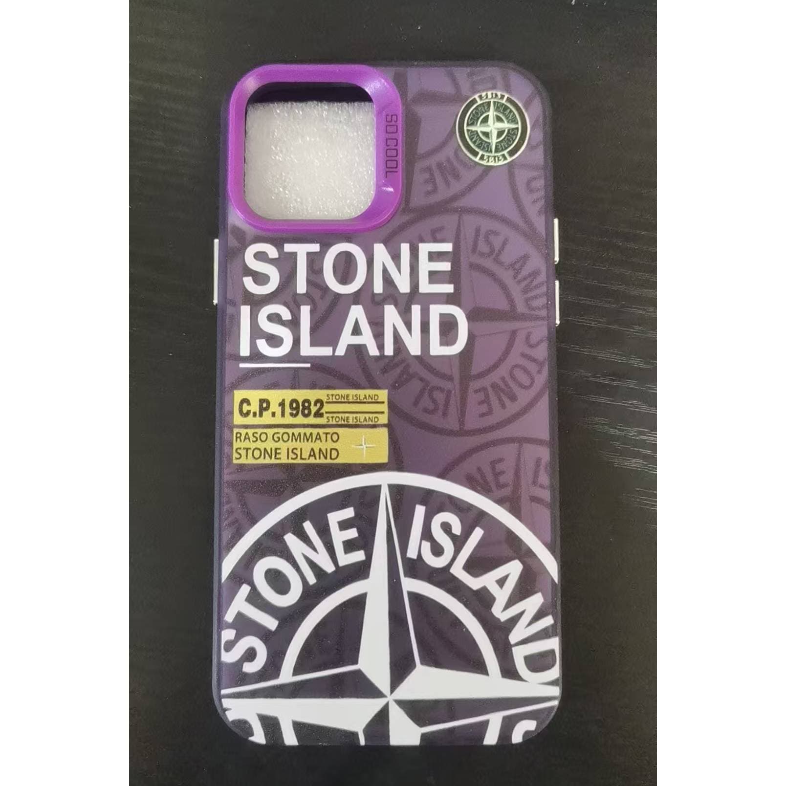 Étui de téléphone portable tendance pour iPhone 16Promax Label16 Couleur Argent IMD