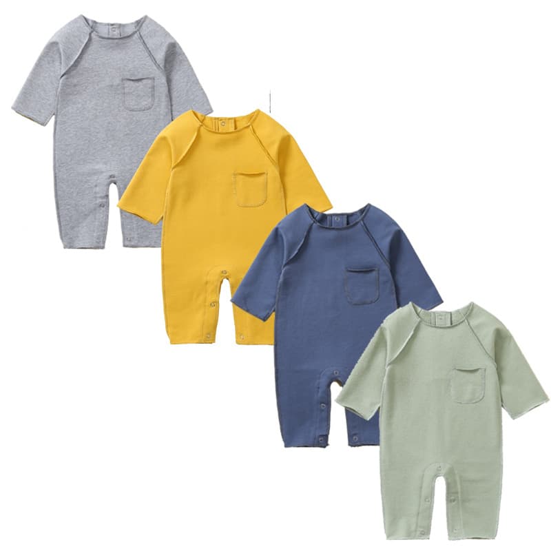Kids' Clothing Newborn Clothes Plus Velvet Jumpsuit Autumn And Winter Baby Warm Jumpsuit Crawling Clothes
