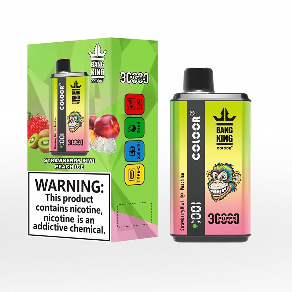 Bang King 30 000 bouffées, une cigarette électronique jetable, deux saveurs, 12 saveurs fruitées, capacité de 36 ml, batterie de 550 mAh