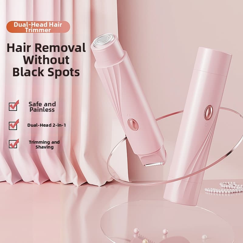 Wireless Charging Double Head Electric Shaver Portable Mini for Ladies Personal Hair Removal Instrument