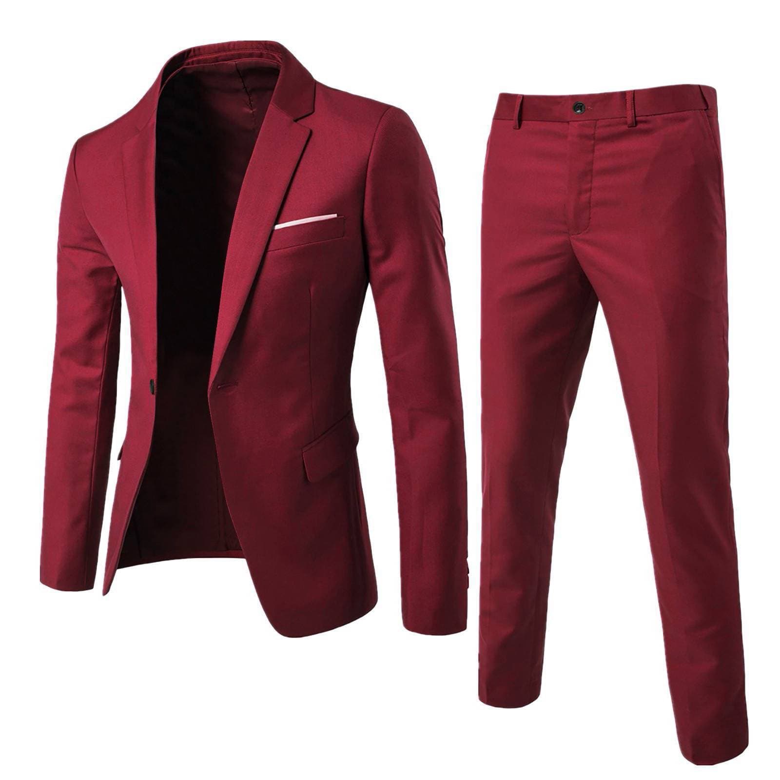 Men's Clothing Suit Suit Men's Two Piece Business Professional Formal Small Suit Slim Groomsmen Groom Wedding Dress