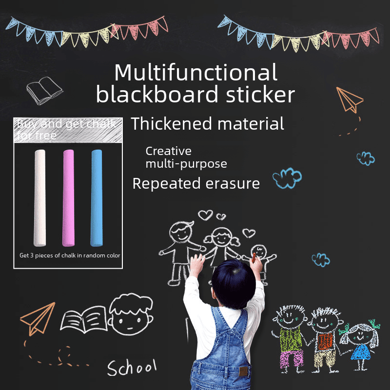 Home children's blackboard stickers kindergarten graffiti painting wall stickers Office teaching thickened message whiteboard stickers wholesale