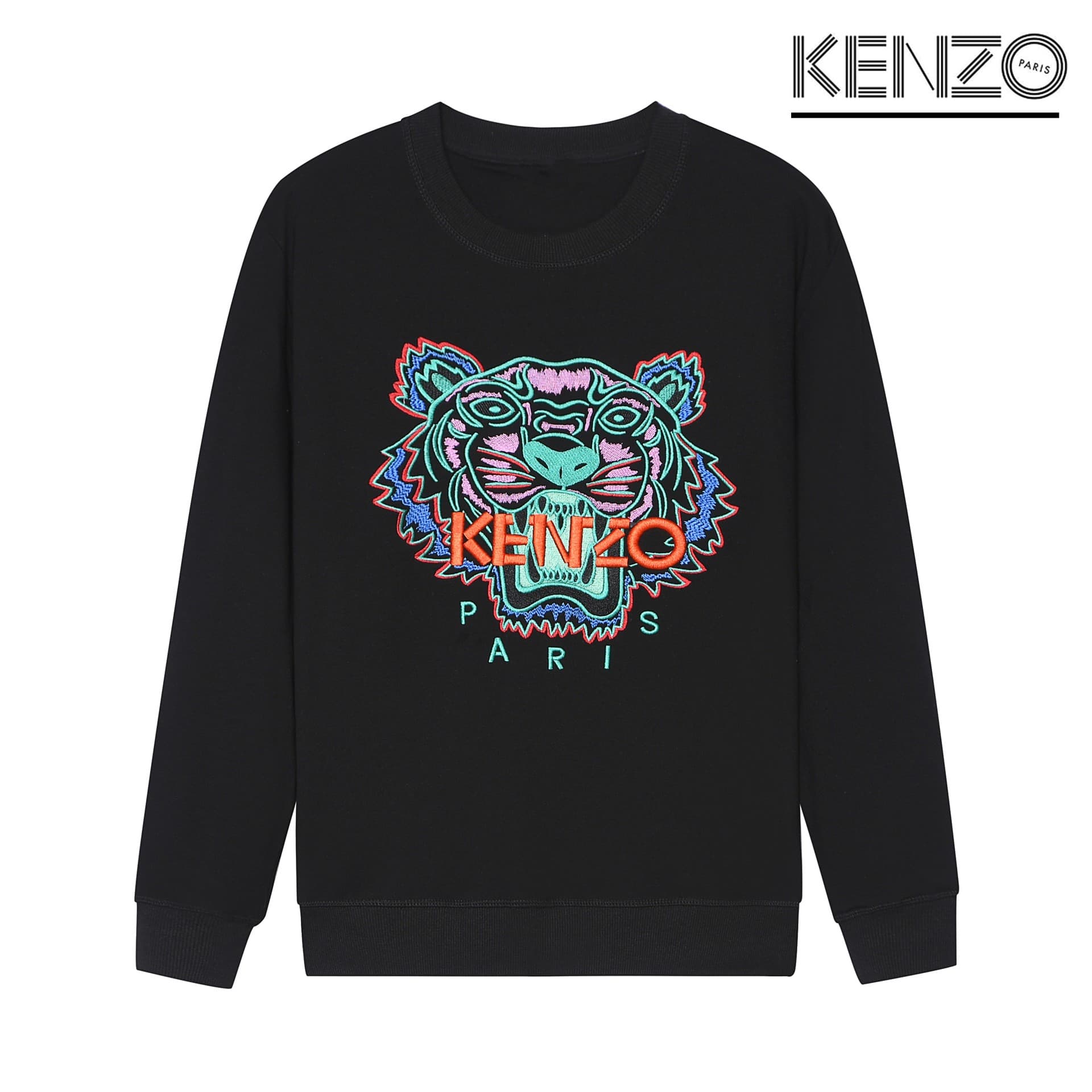 Sweat à capuche noir à col rond pour homme, imprimé tigre, coupe ample et confortable, idéal pour le printemps et l'automne.