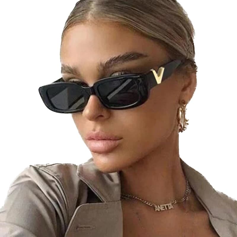 Fashion Cat Eye Sunglasses Women V Sun Glasses For Ladies Classic Rectangle Driving Shade