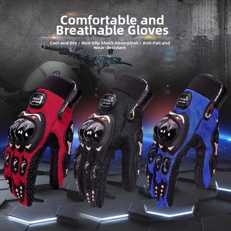 Men's Motorcycle Riding Gloves, Racing Motorcycle Gloves, All Season Rider Gloves, Anti Slip, Breathable Summer Gloves