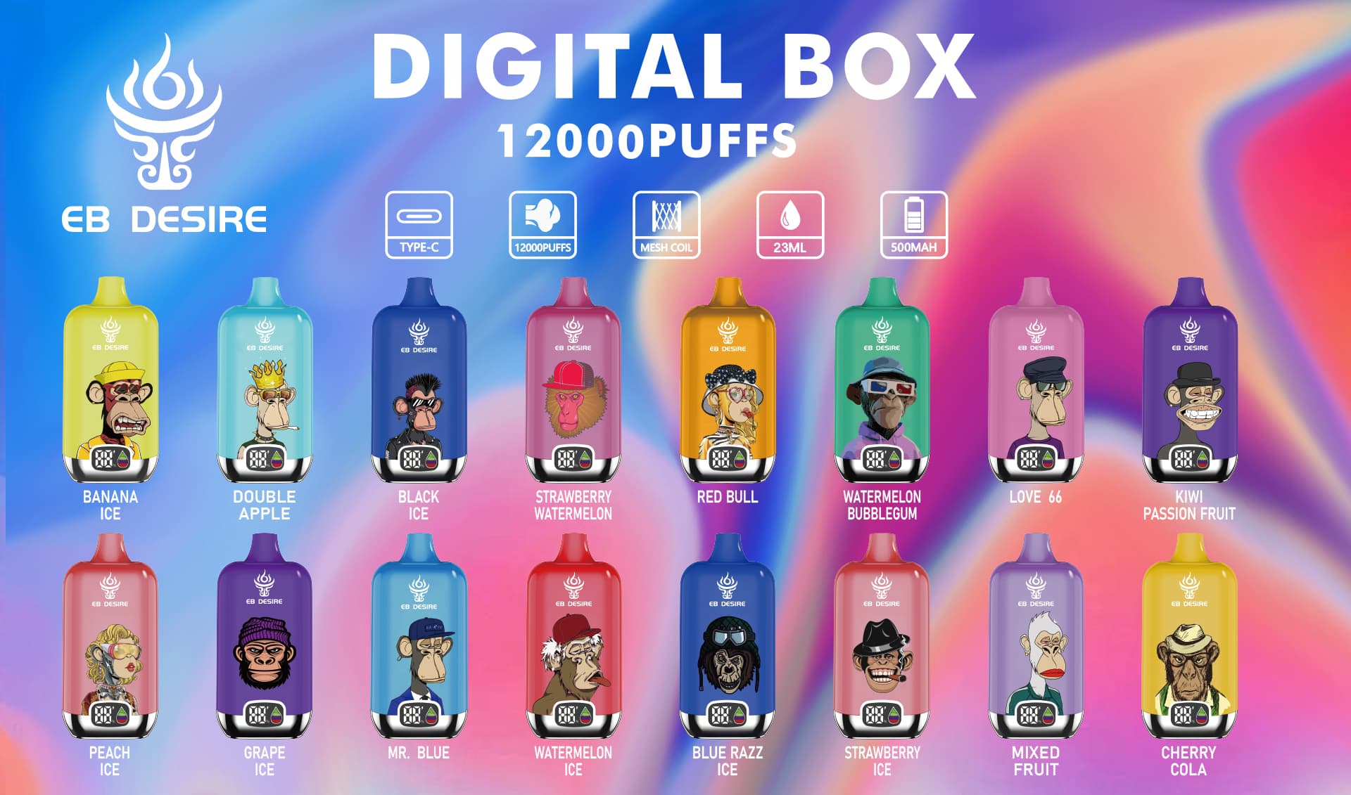 1 à 10 PCS EU WAREHOUSE Puff 12k Vape 10 Stück EB DESIRE Jetable Vape Simple Vape 12 K Vape Pen 12 K Vapes 12000 Puffs E-zigaretten E Cigarette