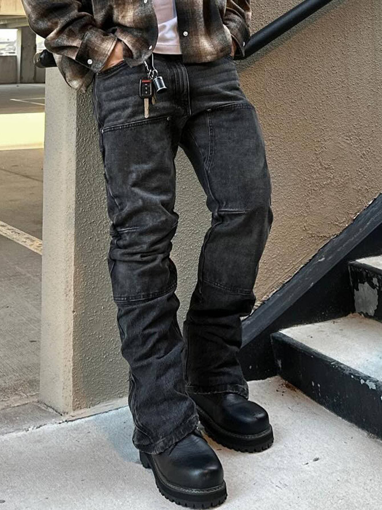 Men's Clothing 25 High-street Black Fashion Trendy Men's Jeans, Slim Fit, Stretch Design.
