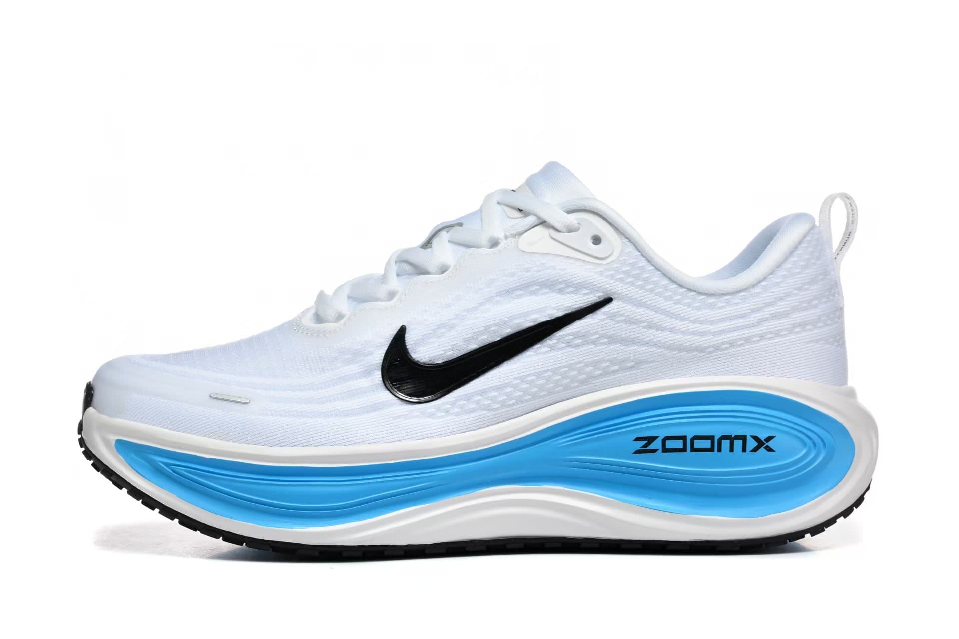 Chaussures de sport basses Nike Vomero Plus blanches et bleues pour homme, modèle HV8150-103