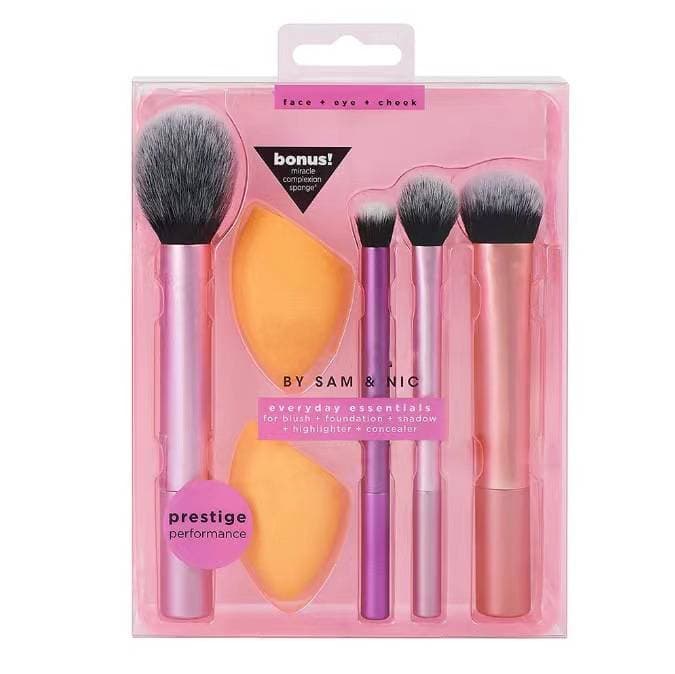 Makeup Brush Set Portable 4-piece set + Makeup egg