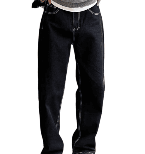Vêtements pour hommes [RetroDenim] Jean coupe décontractée pour homme – Coupe droite vintage | Denim selvedge japonais