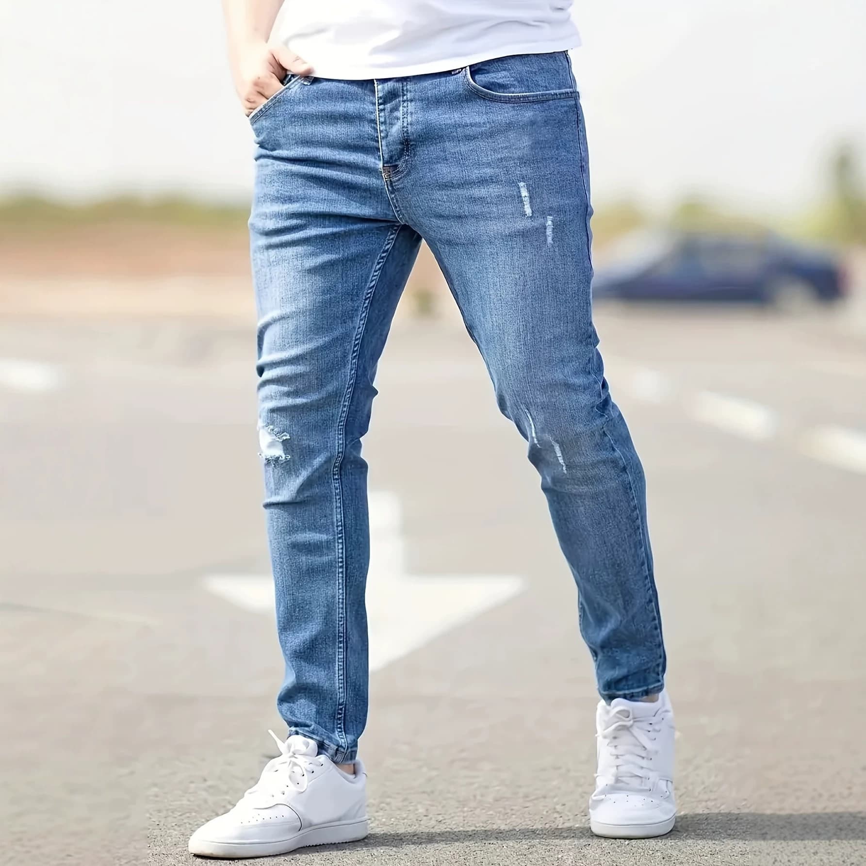 Men's Clothing Slim Fit Skinny Jeans For Men Fashion Trendy Versatile Denim Clothing For Formal & Casual For Men