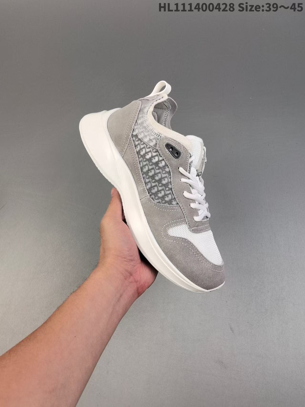 DIIOR B25 Chaussures décontractées basses en cuir à bout rond et lacets pour hommes