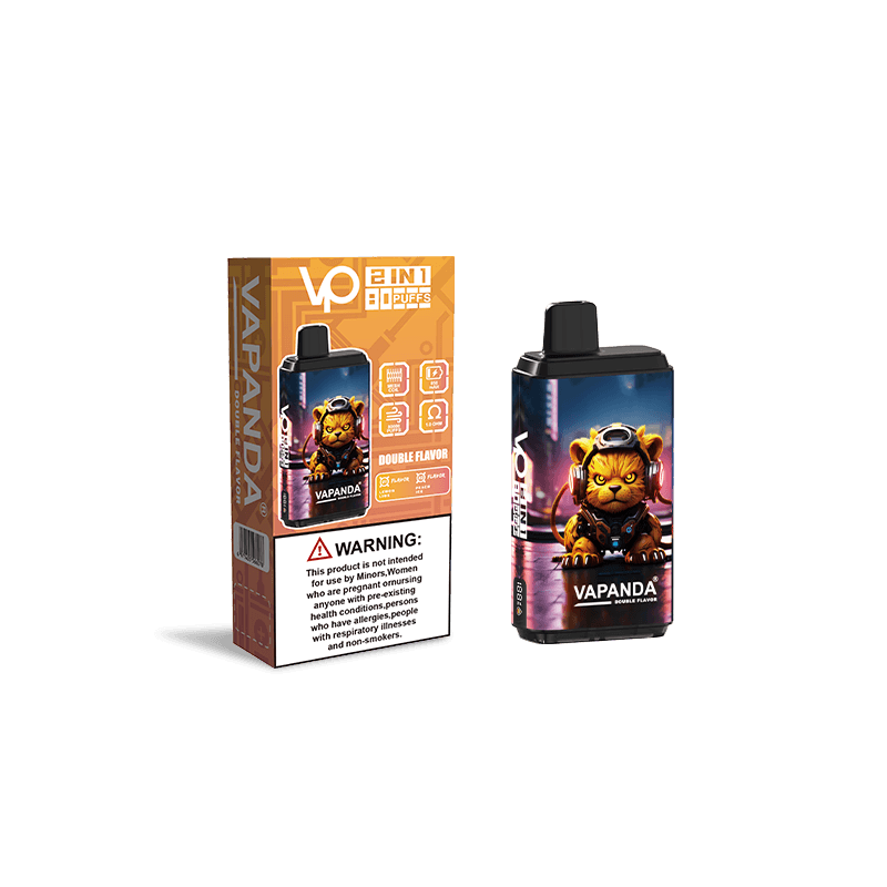 Lot de 10 cigarettes électroniques jetables Vapanda Double Saveur 80K 120K