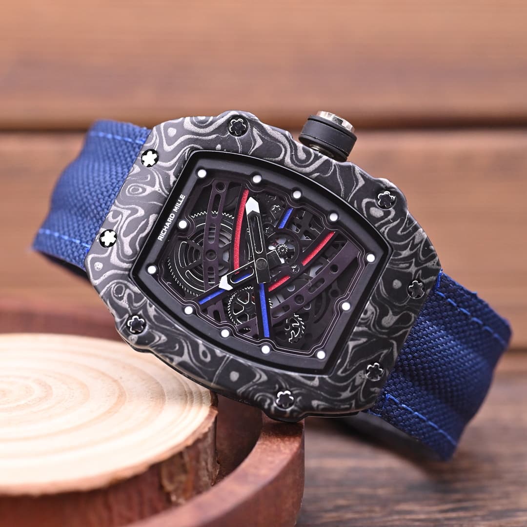 Montres-bracelets ultra-minces pour hommes Charles & Richard avec bracelets tissés : Montres décontractées