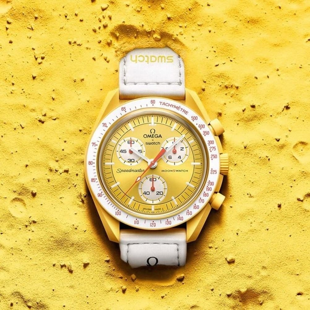 Omega hommes Swatch planète série Sport mode lune mercure tendance affaires Quartz bracelet en nylon montres