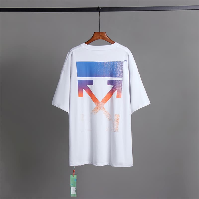 L'expérience de longue date de l'utilisation du ruban adhésif OFF avec impression de flèche OW T-shirt à manches courtes pour homme, coupe ample,