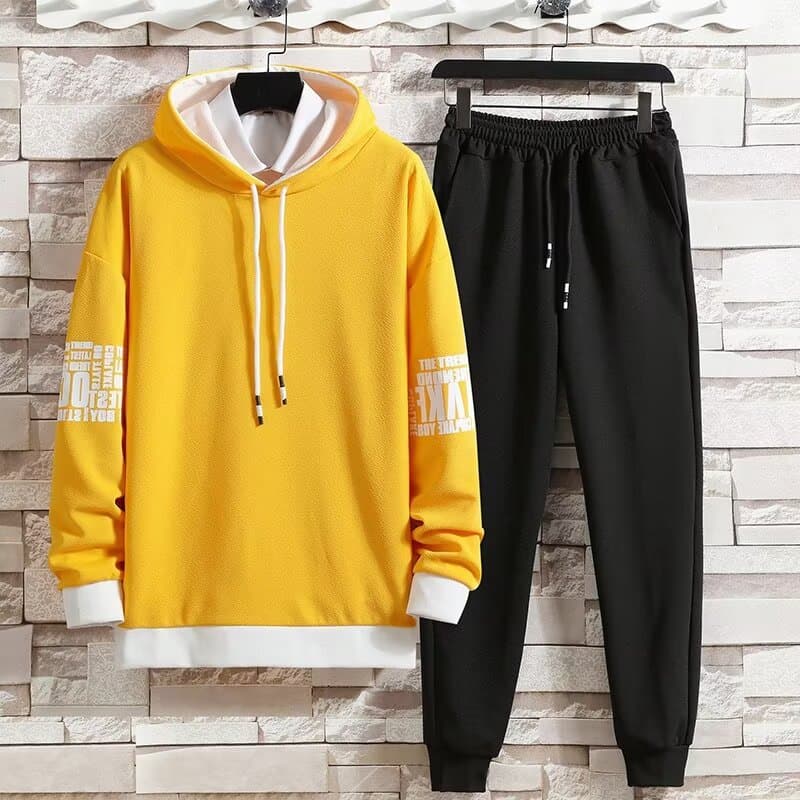 Men's Clothing Hooded casual pants two piece new men's 2024 trendy hoodie sweater sports suit autumn ant cloth Korean version