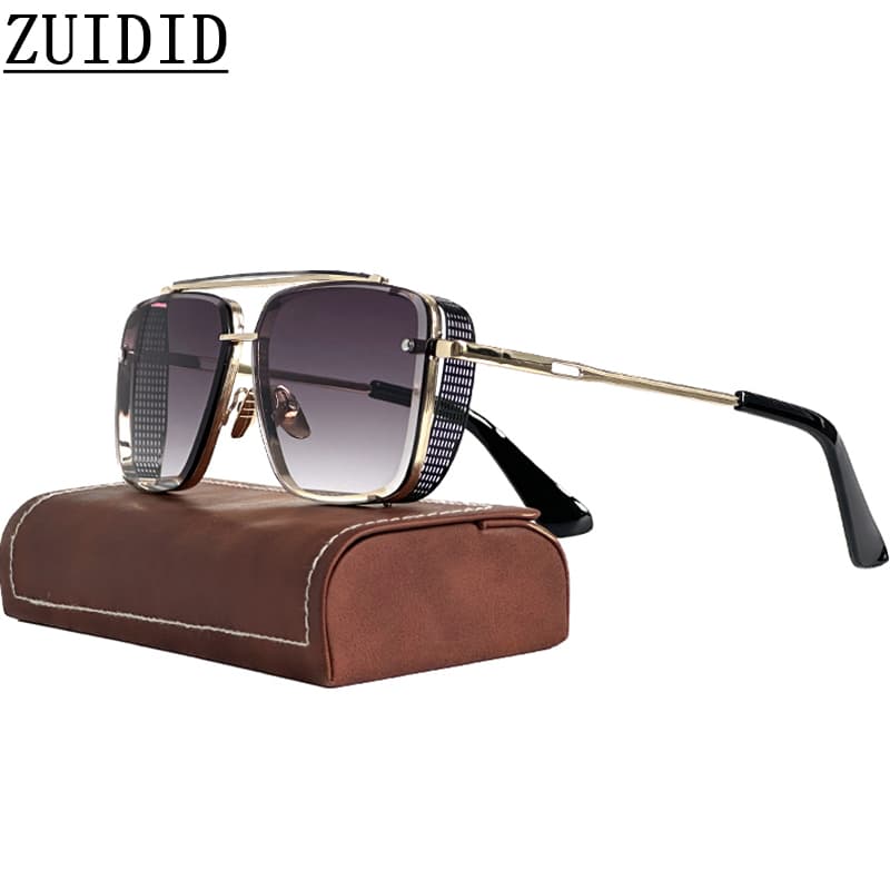 2023 Steampunk For Men Vintage Punk Sunglasses Women Trendy Square Fashion Glasses Luxe Gafas De Sol Hombre Zonnebril