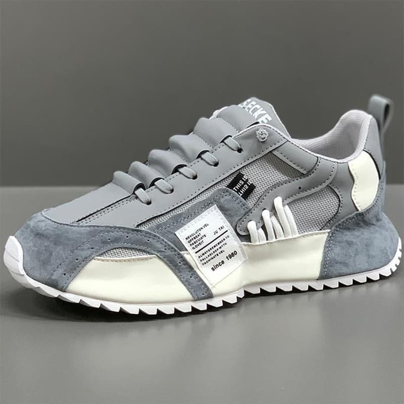 Men's Breathable Mesh Sports Casual Shoes Thick Sole Increase Comfort New