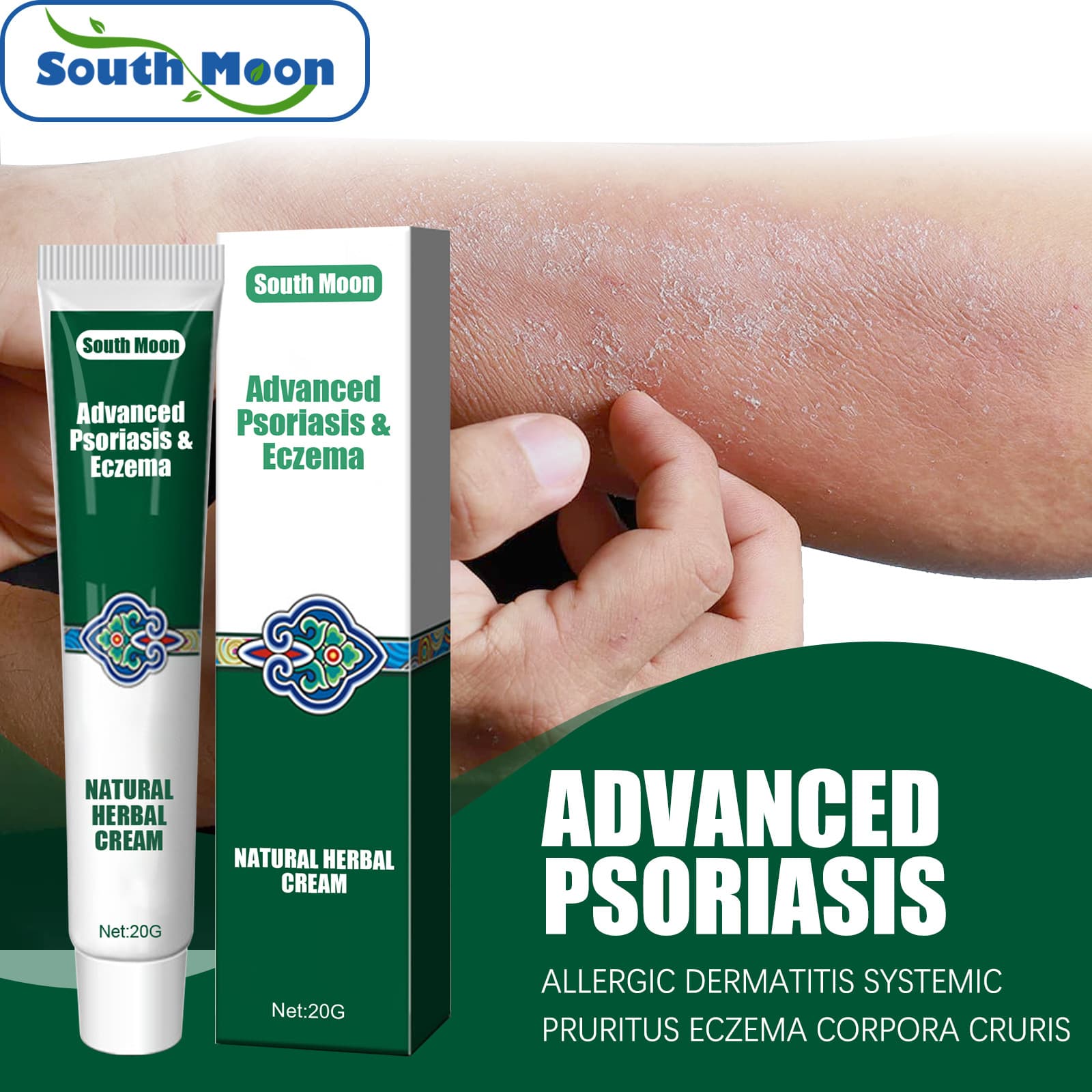 South Moon Hydrating Herbal Cream Skin Topical Cream Moisturizing and Replenishing Itch Reducing Herbal Ointment