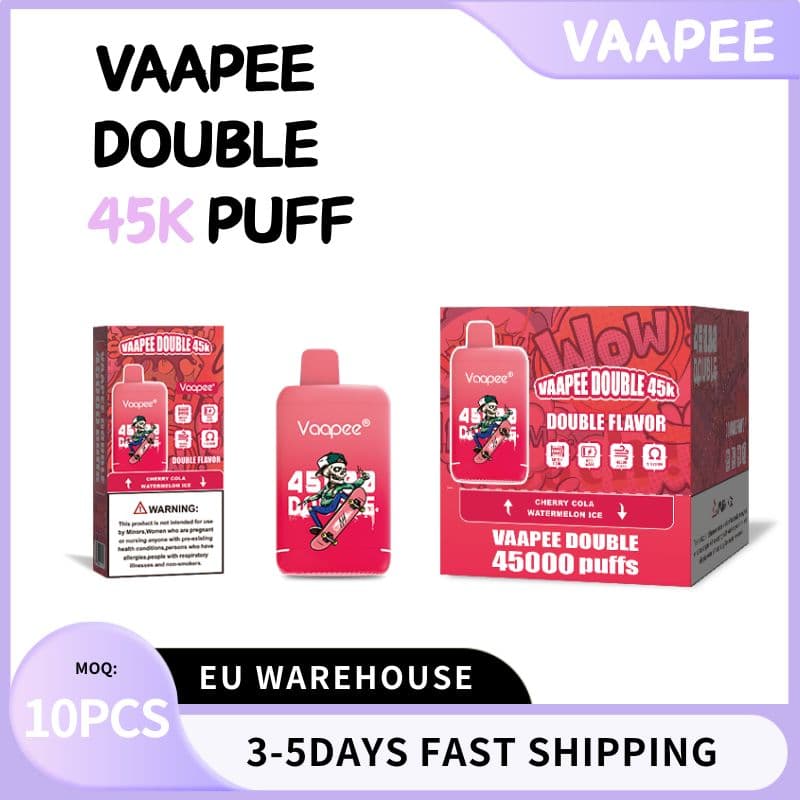 Vape jetable 45 000 bouffées Vaapee Double Flavors 45 000 bouffées Vape Pod 0 % 2 % 3 % 5 % Nic Vape Allemagne